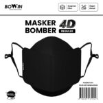 Bowin Masker Bomber - 2x Anti Bakteri & Percikan (Masker Kain 4ply)